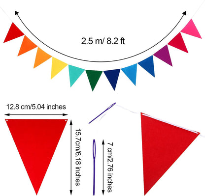 Rainbow Multicolor Triangle Bunting Garland
