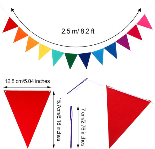 Rainbow Multicolor Triangle Bunting Garland