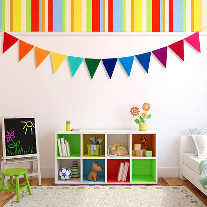 Rainbow Multicolor Triangle Bunting Garland