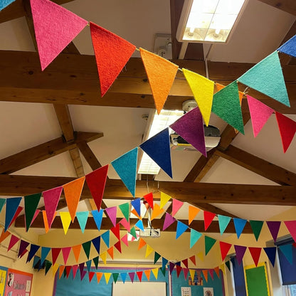 Rainbow Multicolor Triangle Bunting Garland
